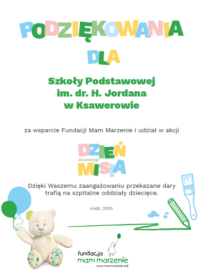 DZIEŃ PLUSZOWEGO MISIA - ZBIÓRKA ZABAWEK DLA ODDZIAŁÓW DZIECIĘCYCH ŁÓDZKICH SZPITALI